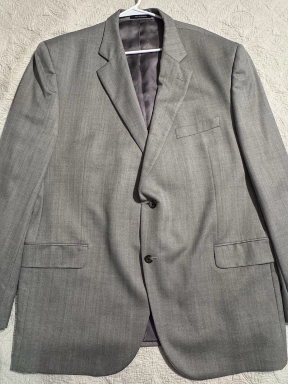 Loro Piana Daniel Cremieux Mens Gray Herringbone Wool Sport Coat 50 Long